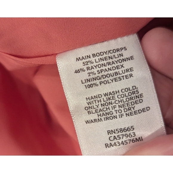 Rachel Parcell Pink Linen Blend Shirt Dress Size XL - Picture 6 of 7